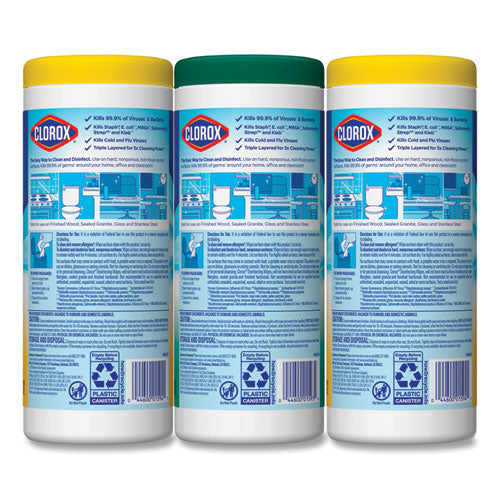 Disinfecting Wipes, 7 X 8, Fresh Scent/citrus Blend, 35/canister, 3/pack