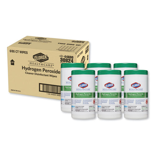 Hydrogen Peroxide Disinfectant Wipes, 9 X 6.75