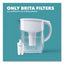 Water Filter Pitcher Advanced Replacement Filters, 3/pack, 8 Packs/carton
