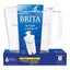 Classic Water Filter Pitcher, 40 Oz, 5 Cups, Clear, 2/carton