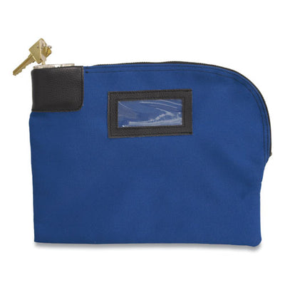 Fabric Deposit Bag, Locking, Canvas, 8.5 X 11 X 1, Blue