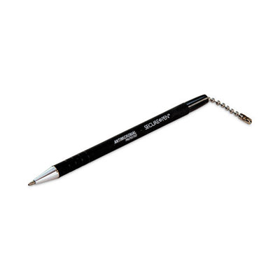 Replacement Antimicrobial Counter Chain Pen, Medium, 1 Mm, Black Ink, Black