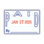 Model S 360 Two-color Message Dater, 1.75 X 1, "paid," Self-inking, Blue/red