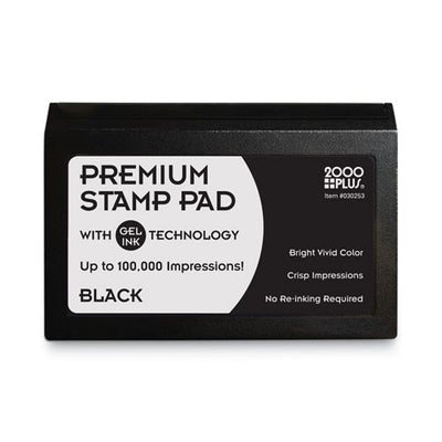 Microgel Stamp Pad For 2000 Plus, 4.25" X 2.75", Black