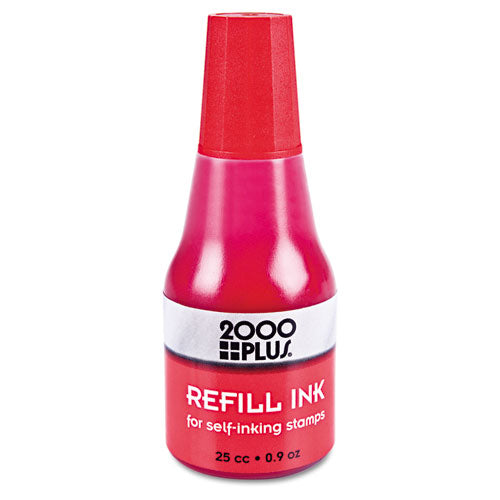 Self-inking Refill Ink, 0.9 Oz. Bottle, Red