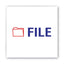 Pre-inked Shutter Stamp, Red/blue, File, 1.63 X 0.5