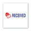 Pre-inked Shutter Stamp, Red/blue, Received, 1.63 X 0.5