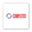 Pre-inked Shutter Stamp, Red/blue, Completed, 1.63 X 0.5