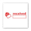 Pre-inked Shutter Stamp, Red, Received, 1.63 X 0.5
