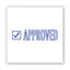 Pre-inked Shutter Stamp, Blue, Approved, 1.63 X 0.5