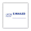Pre-inked Shutter Stamp, Blue, Emailed, 1.63 X 0.5