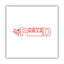 Pre-inked Shutter Stamp, Red, Posted, 1.63 X 0.5