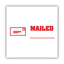 Pre-inked Shutter Stamp, Red, Mailed, 1.63 X 0.5