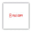 Pre-inked Shutter Stamp, Red, File Copy, 1.63 X 0.5