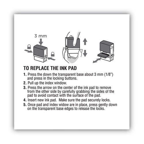 Replacement Ink Pad For 2000plus 1si20pgl, 1.63" X 0.25", Red