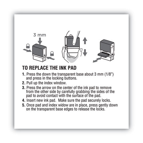 Replacement Ink Pad For 2000plus 1si60p, 3.13" X 0.25", Red