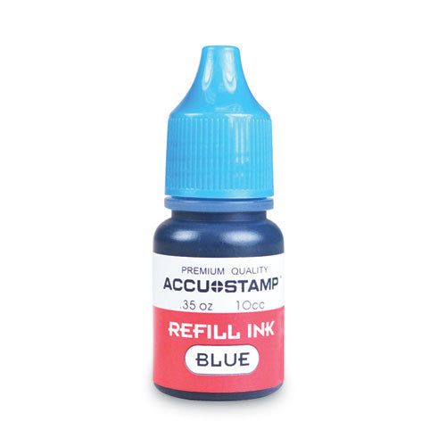 Accu-stamp Gel Ink Refill, 0.35 Oz Bottle, Blue