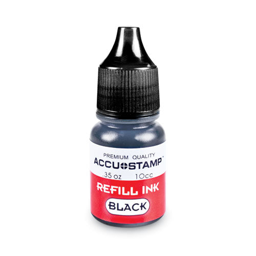 Accu-stamp Gel Ink Refill, 0.35 Oz Bottle, Black