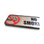 Brush Metal Office Sign, No Smoking, 9 X 3, Silver/red