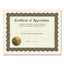 Ready-to-use Certificates, Appreciation, 11 X 8.5, Ivory/brown/gold Colors With Brown Border, 6/pack
