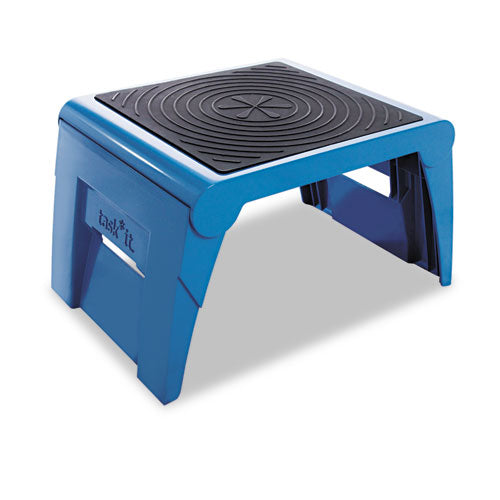 Folding Step Stool, 1-step, 300 Lb Capacity, 14 X 11.25 X 9.75, Slate