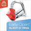 Freestand Easy Open Locking Slant-d Ring Binder, 3 Rings, 1" Capacity, 11 X 8.5, White