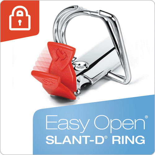 Freestand Easy Open Locking Slant-d Ring Binder, 3 Rings, 5" Capacity, 11 X 8.5, White
