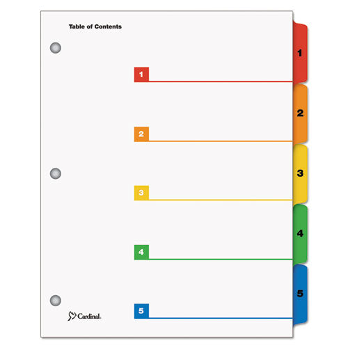 Onestep Printable Table Of Contents And Dividers, 31-tab, 1 To 31, 11 X 8.5, White, White Tabs, 1 Set