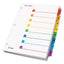Onestep Printable Table Of Contents And Dividers, 8-tab, 1 To 8, 11 X 8.5, White, Assorted Tabs, 1 Set