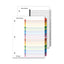 Onestep Printable Table Of Contents And Dividers, 10-tab, 1 To 10, 11 X 8.5, White, Assorted Tabs, 1 Set