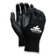 Economy Pu Coated Work Gloves, Black, X-large, Dozen