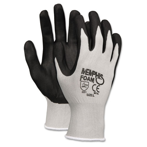 Economy Foam Nitrile Gloves, X-large, Gray/black, 12 Pairs
