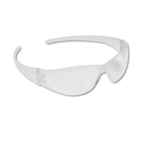 Checkmate Wraparound Safety Glasses, Clr Polycarbonate Frame, Coated Clear Lens, 12/box