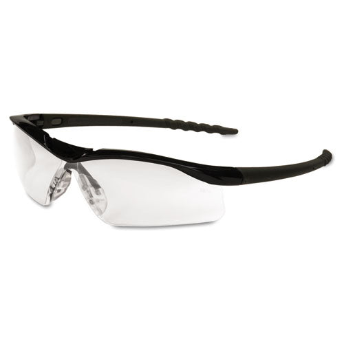 Dallas Wraparound Safety Glasses, Metallic Blue Frame, Clear Anti-fog Lens