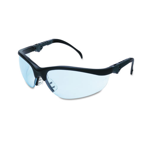 Klondike Plus Safety Glasses, Black Frame, Clear Lens