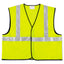 Class 2 Safety Vest, Polyester, Large Fluorescent Lime With Silver Stripe