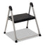 Folding Step Stool, 1-step, 200 Lb Capacity, 9.9" Working Height, Platinum/black
