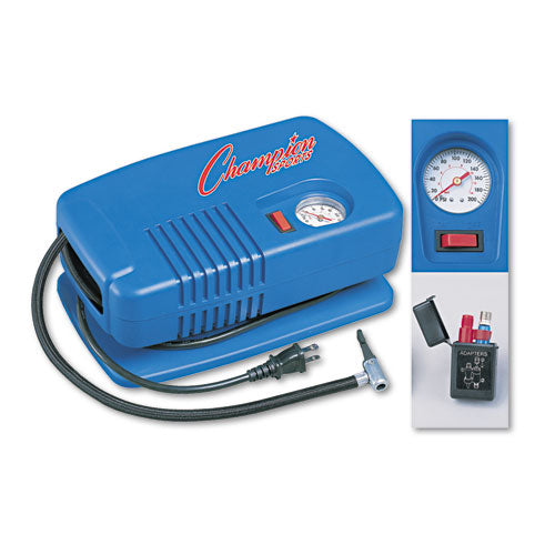 Electric Inflating Pump with Gauge, Hose and Needle, 0.25 hp Compressor, 50 psi, 8 ft Cord
