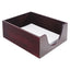 Double-deep Hardwood Stackable Desk Trays, 1 Section, Legal Size Files, 10.13" X 12.63" X 5", Mahogany