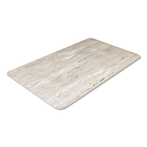 Cushion-step Surface Mat, 36 X 72, Marbleized Rubber, Gray