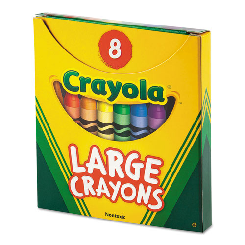 Large Crayons, Tuck Box, 8 Colors/box