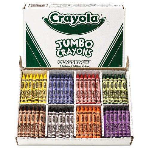Jumbo Classpack Crayons, 25 Each Of 8 Colors, 200/set