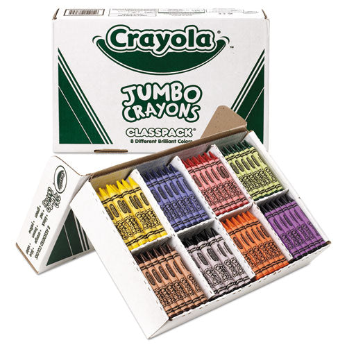 Jumbo Classpack Crayons, 25 Each Of 8 Colors, 200/set