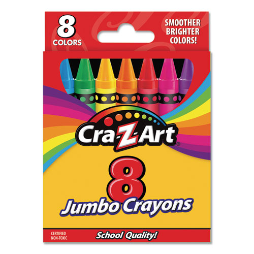 Jumbo Crayons, 8 Assorted Colors, 8/pack