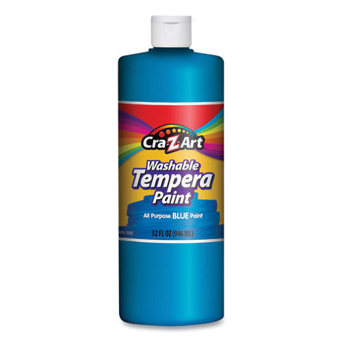 Washable Tempera Paint, Blue, 32 Oz Bottle