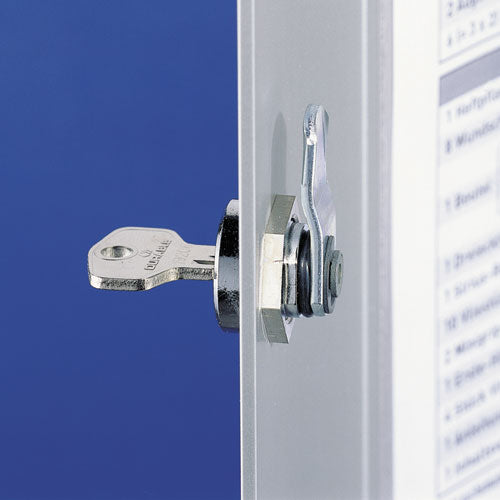 Locking Key Cabinet, 72-key, Brushed Aluminum, Silver, 11.75 X 4.63 X 15.75
