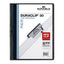 Duraclip Report Cover, Clip Fastener, 8.5 X 11,  Clear/graphite, 25/box