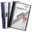 Duraclip Report Cover With Clip Fastener, 8.5 X 11, Clear/navy, 25/box