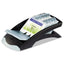 Visifix Desk Business Card File, Holds 200 2.88 X 4.13 Cards, 5 X 9.31 X 3.56, Plastic, Graphite/black