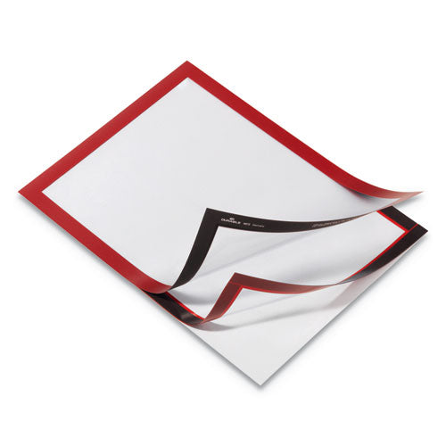Duraframe Sign Holder, 8.5 X 11, Red Frame, 2/pack